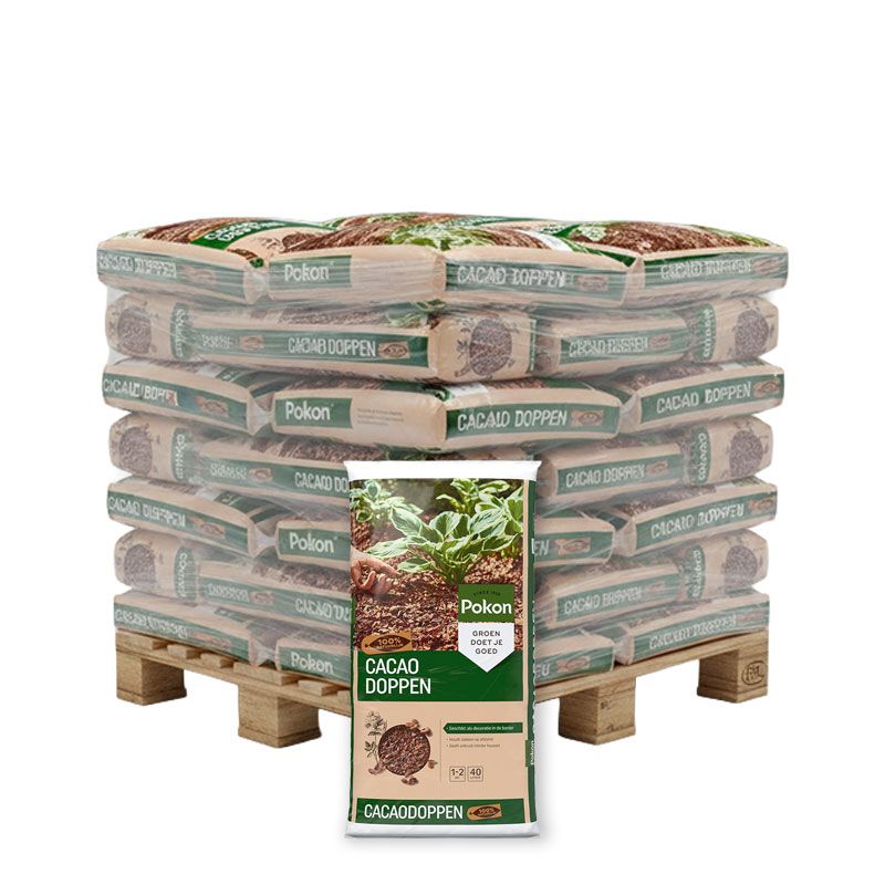 Halve pallet Pokon Cacaodoppen 20 zakken x 40L (800L)