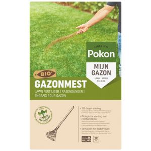 Pokon Bio Gazonmest 2kg voor 30m2  Vooraanzicht