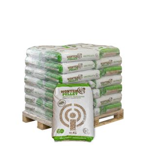 Halve pallet Wonderspan houtpellets 35 zakken x 15kg (525kg) 
