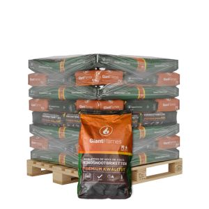 50 x 10kg Giant Flames Kokosbriketten Vooraanzicht