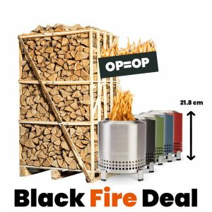 Pallet haardhout en aanmaakpakket + gratis Solo Stove Mesa XL