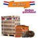 Hele pallet houtbriketten naar keuze + 5 zakken aanmaakhout of oranje feestverlichting