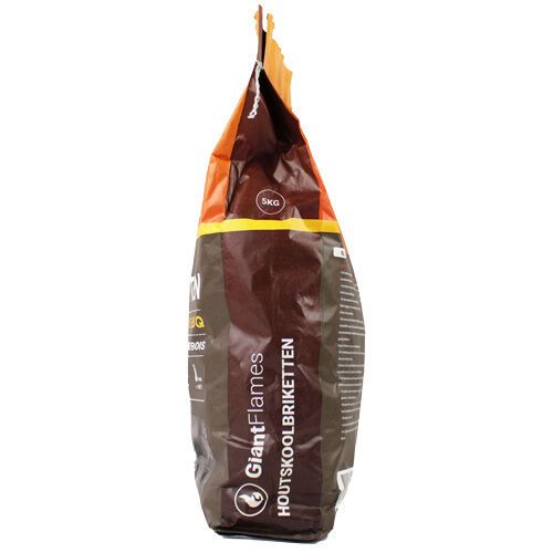 Giant Flames BBQ houtskool briketten zak 5kg, foto 5 van 5