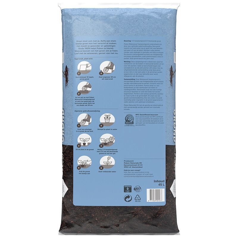 Pokon MPS waterproof aanplantgrond 45 liter, foto 3 van 4