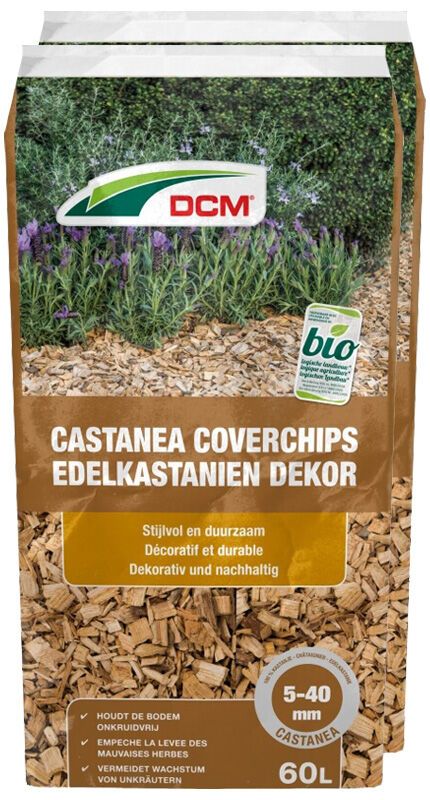 Halve pallet DCM bio Castanea CoverChips 5-40mm 20 x 60L (1200L), foto 2 van 5