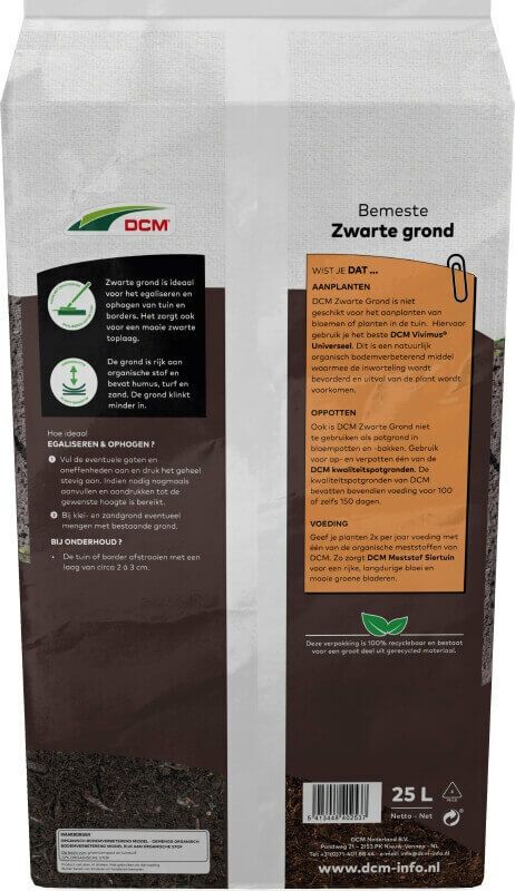 Pallet DCM bemeste zwarte grond 90x25L (2250L), foto 4 van 4