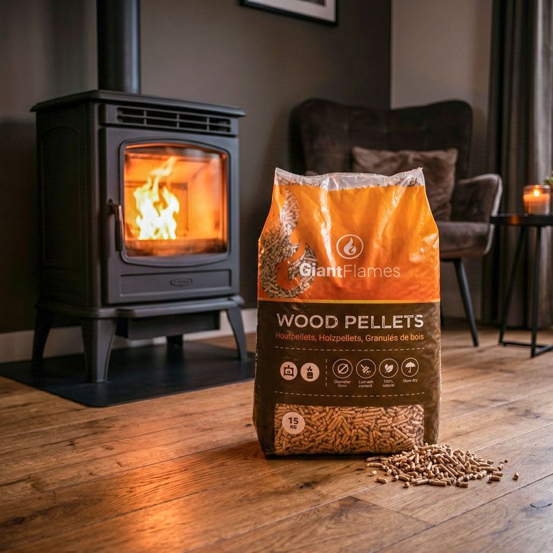 Giant Flames houtpellets zak 15kg, foto 6 van 6