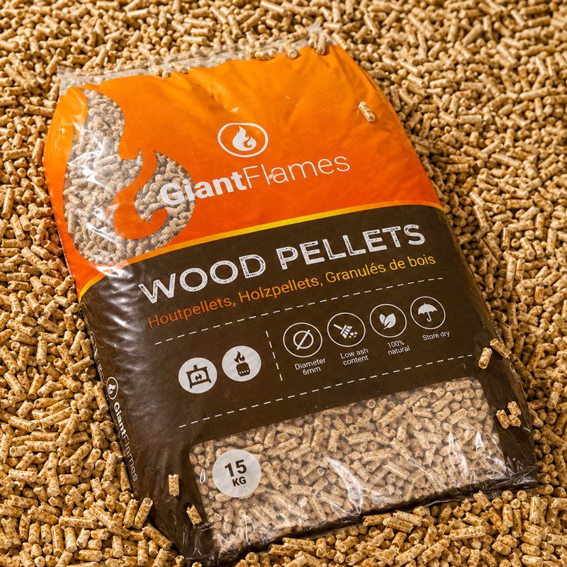 Giant Flames houtpellets zak 15kg, foto 3 van 6