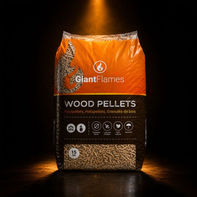 Giant Flames houtpellets zak 15kg, foto 4 van 6