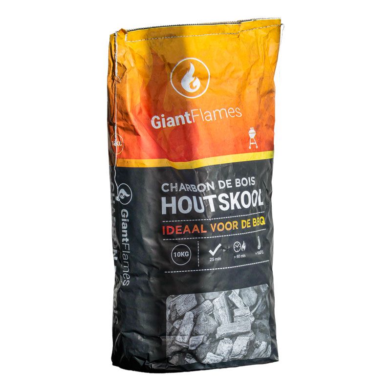 Giant Flames houtskool zak 10kg, foto 5 van 5