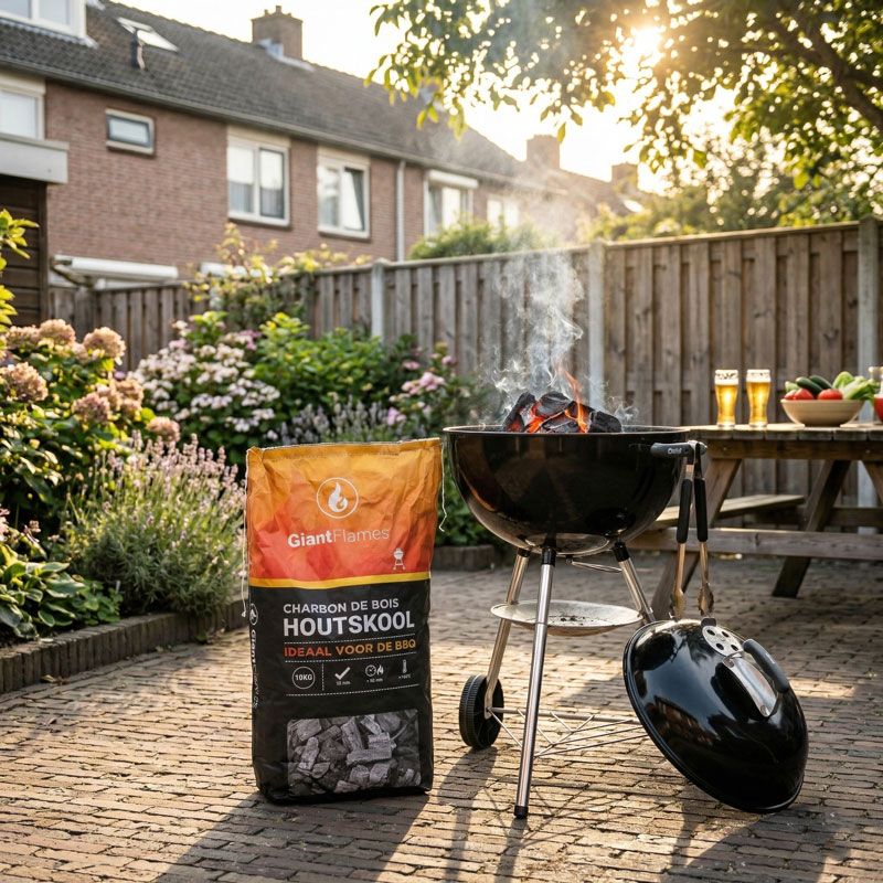 Giant Flames houtskool zak 10kg, foto 2 van 5