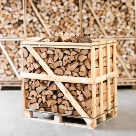 Halve pallet ovengedroogd gekloofd eiken haardhout 25cm, foto 3 van 4