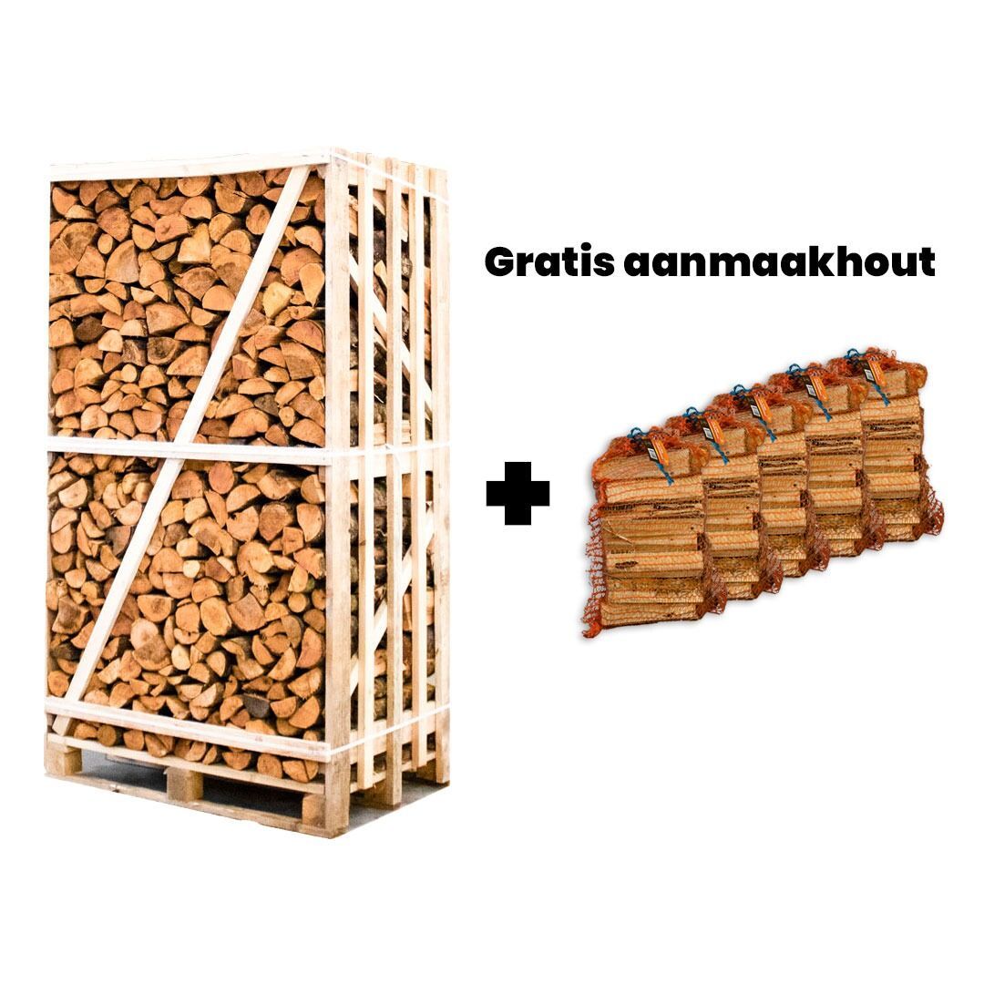 Hele pallet elzenhout + gratis 5 zakken aanmaakhout