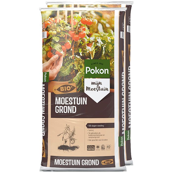 Halve pallet Pokon bio MPS RHP moestuin grond 25x40L (1000L), foto 2 van 5