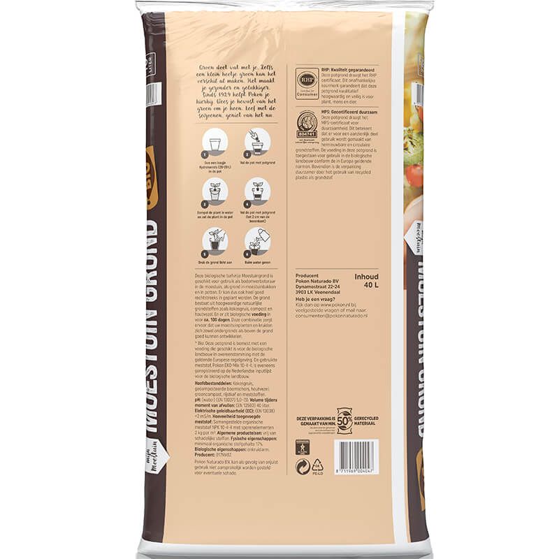 Pallet Pokon bio MPS RHP moestuin grond 63x40L (2520L), foto 5 van 5