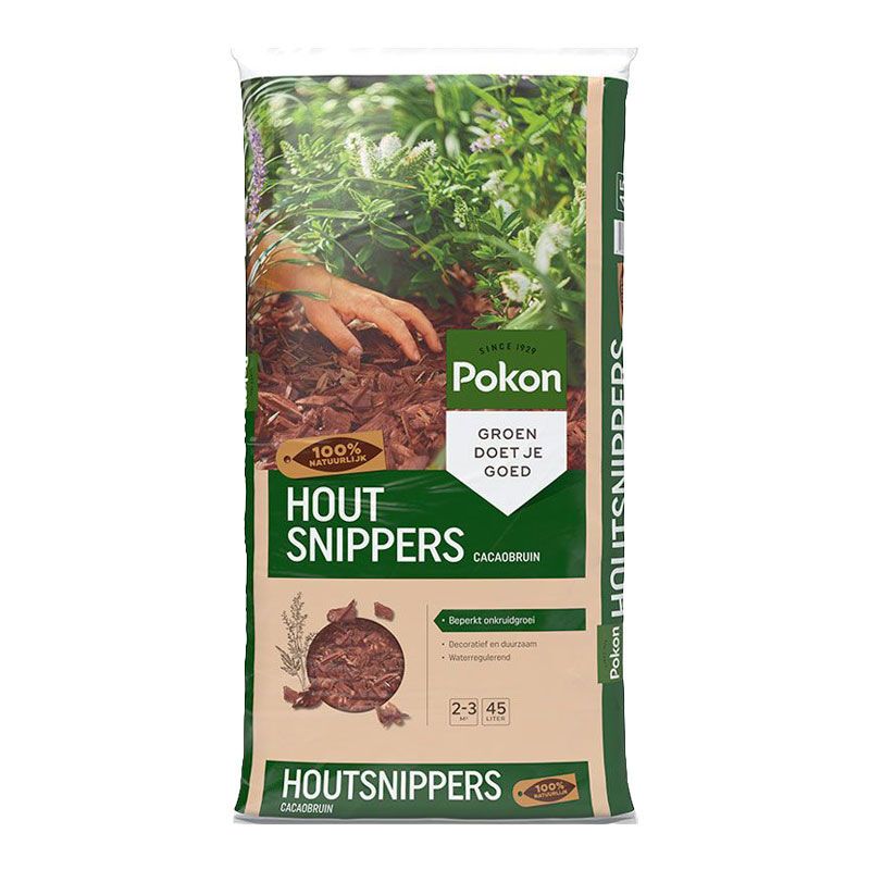 Pokon houtsnippers cacaobruin 45L
