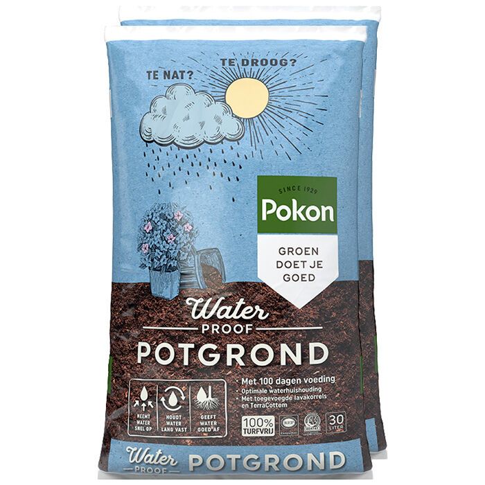 Halve pallet Pokon MPS waterproof potgrond 30x30L (900L), foto 2 van 6