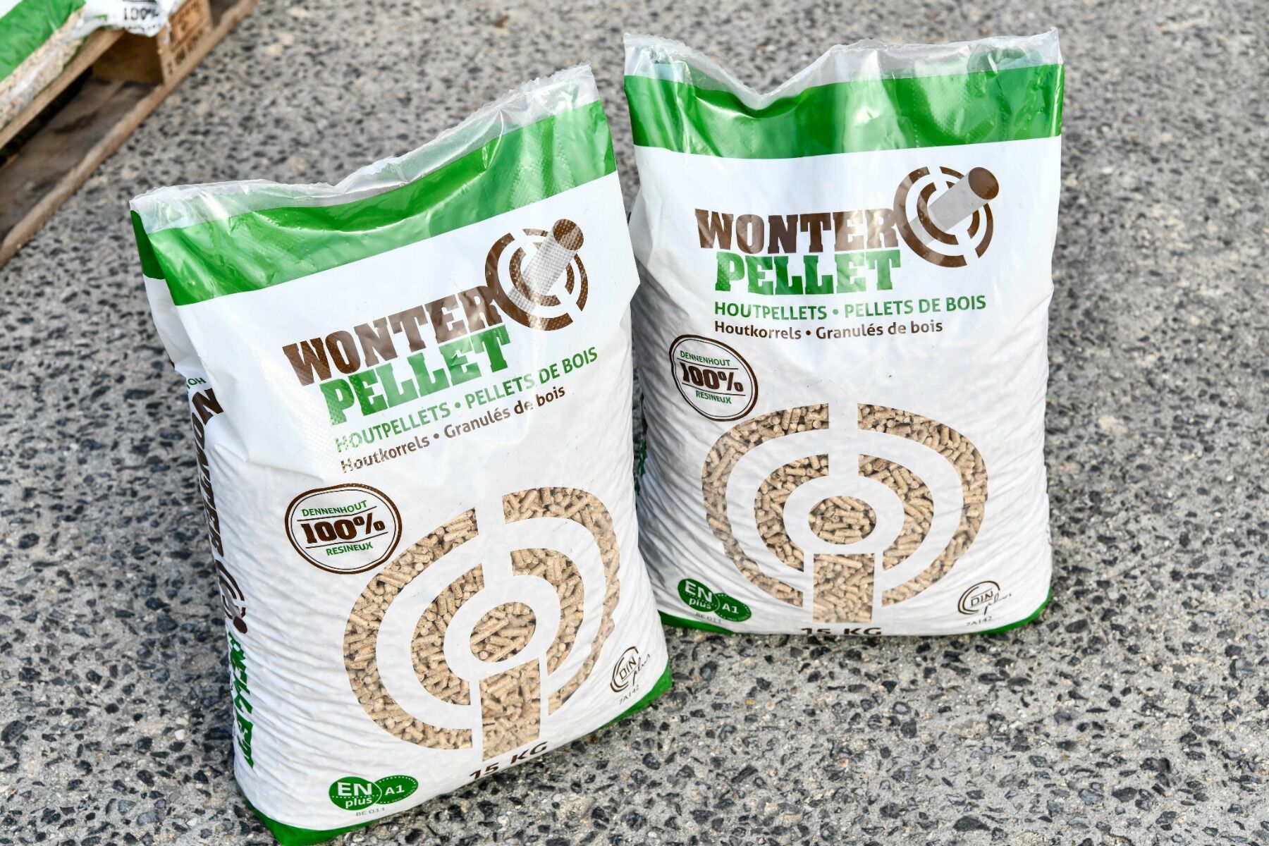 Wonterspan houtpellets zak 15kg, foto 3 van 4