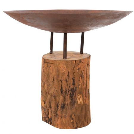 RedFire Handmade Fire Pit Logger Medium with Wooden Base main product photo