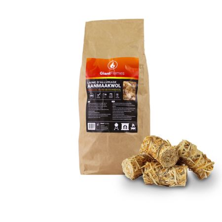 Giant Flames aanmaakwol zak ca. 200 stuks (2kg) main product photo