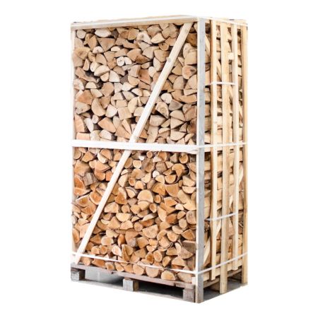 Hele pallet ovengedroogd gekloofd berken/essen haardhout mix 25cm main product photo