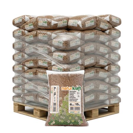 Pallet Naturkraft houtpellets 66 zakken x 15 kg (990 kg) main product photo