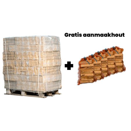 Hele pallet RUF briketten + gratis 5 zakken aanmaakhout main product photo