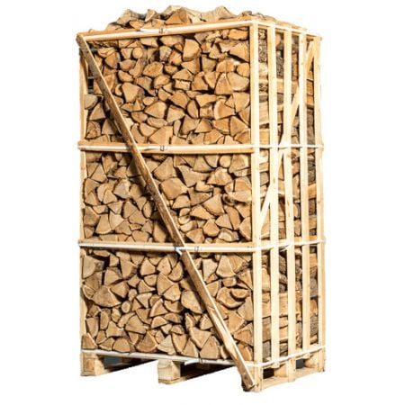 Hele pallet ovengedroogd gekloofd berken haardhout zonder schors 25cm main product photo