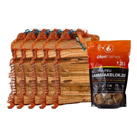 5 x aanmaakhout + aanmaakblokjes main product photo