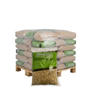 Halve pallet DecoChips Houtsnippers Naturel 20-40mm 40 zakken x 35L (1400L)