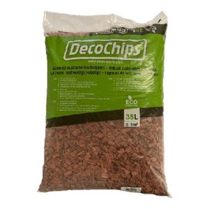 DecoChips Houtsnippers Red 20-40mm zak 35L