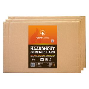 64 dozen Giant Flames Haardhout gemengd hard (FSC) Vooraanzicht