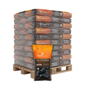 Pallet Giant Flames Steeneik houtskool 44 zakken x 10kg (440kg)