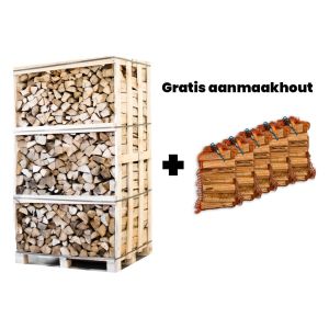 Hele pallet haagbeuk haardhout + gratis 5 zakken aanmaakhout