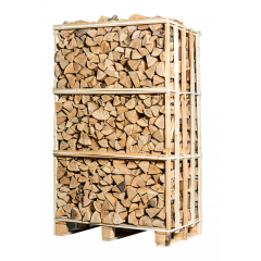 Pallet ovengedroogd berken/essen haardhout mix