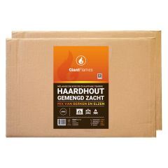 30 dozen Giant Flames haardhout gemengd zacht (FSC) Vooraanzicht