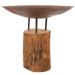 RedFire Handmade Fire Pit Logger Medium with Wooden Base voorkant